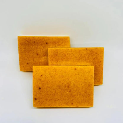 Revitalize Your Skin with 100G Handmade Turmeric Soap Infused with Lemon and Kojic Acid - Perfect for Shower and Facial Cleansing